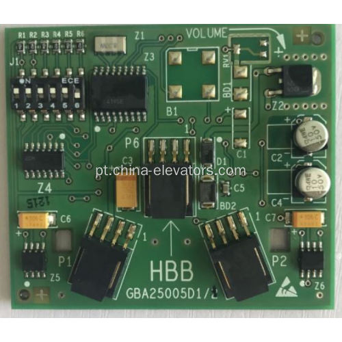 Placa GBA25005D1 HBB para elevador OTIS LOP HPI